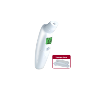 Kontaktivaba infrapuna termomeeter on mõeldud kehatemperatuuri mõõtmiseks otsmikult (kuni 5 cm kauguselt) või kõrvast.