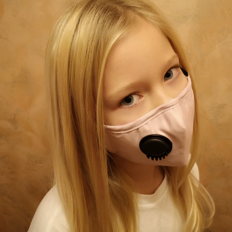 Supalabs korduvkasutatav mask lastele. Stiilne disain, korduvkasutatav, pestav ja vahetatava filtriga.