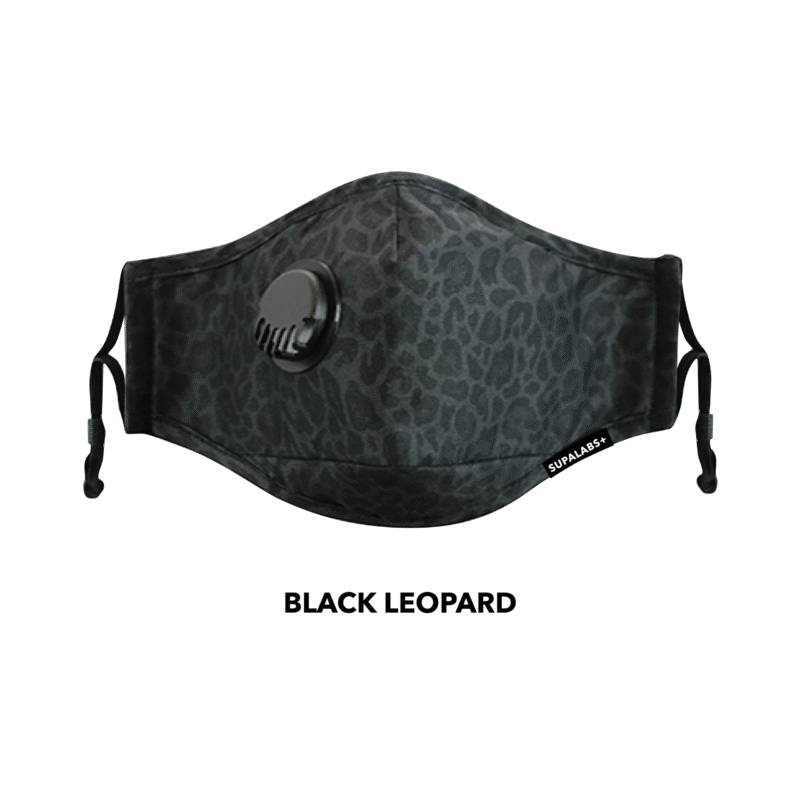 Supalabs korduvkasutatav mask täiskasvanule (must leopard)