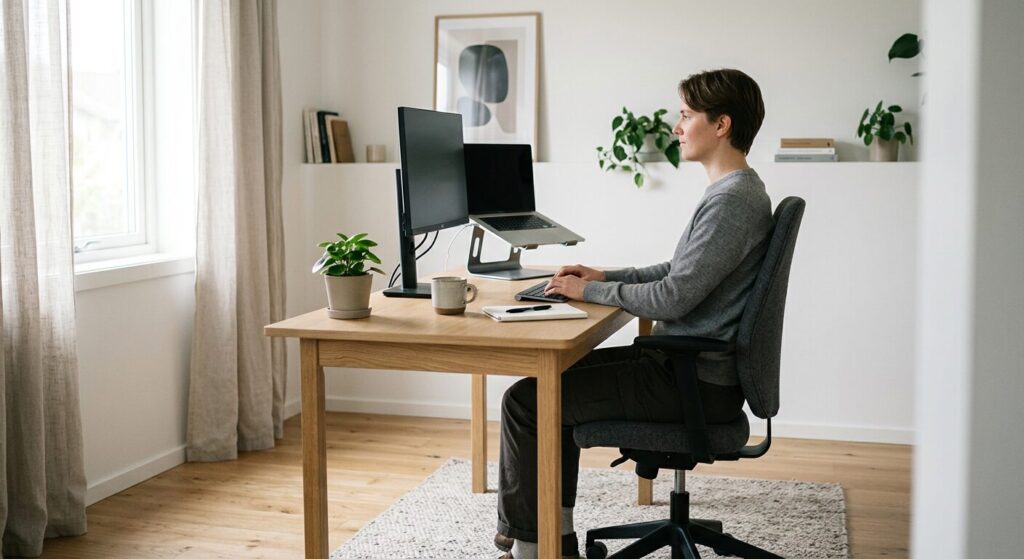 ergonoomiline tööasend kodukontoris