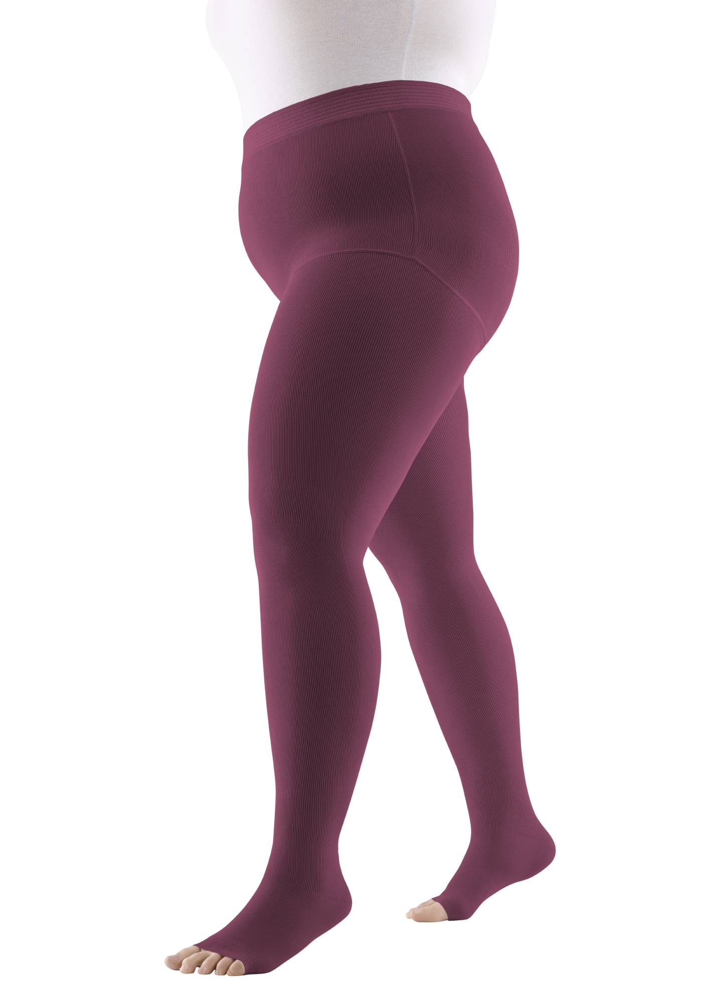 bauerfeind-venotrain-curaflow-wildberry-panty-waist-band-open-toe