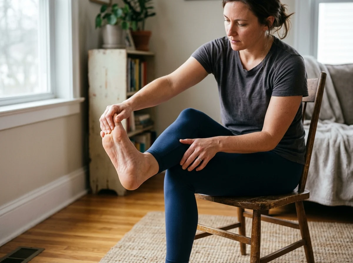 Jalalaba venitusharjutus istudes