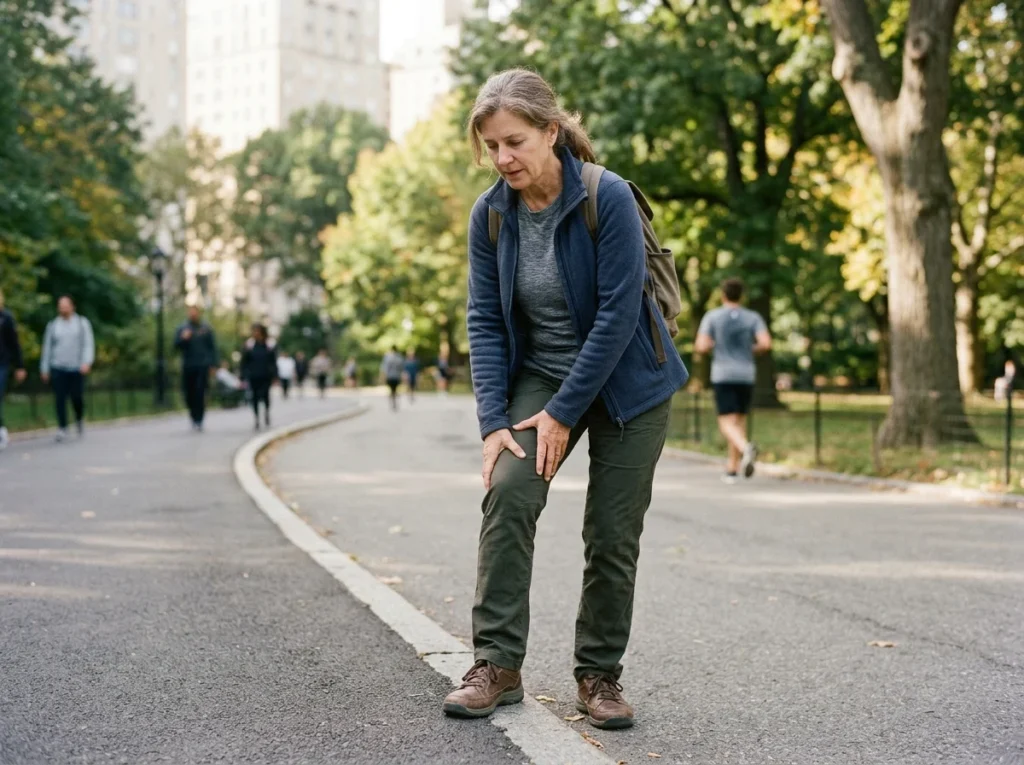 Liigesvaluga inimene liikumas