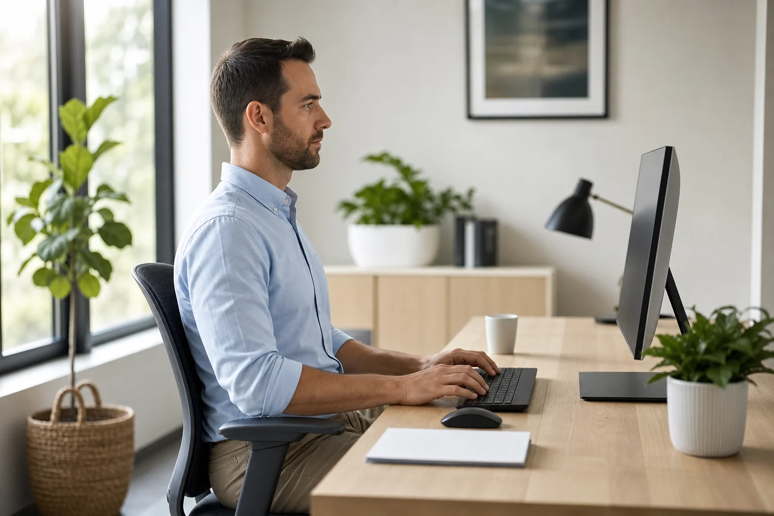 ergonoomiline istumisasend tööl